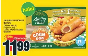 Super C SAUCISSES ENROBÉES DE PÂTE ZABIHA HALAL | ZABIHA HALAL BREADED WIENERS offer