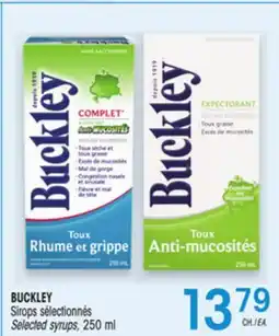 Uniprix BUCKLEY Sirops sélectionnés/ Selected syrups offer