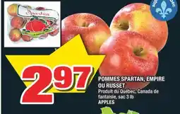 Super C POMMES SPARTAN, EMPIRE OU RUSSET | APPLES offer