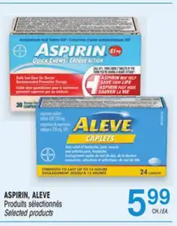 Uniprix ASPIRIN, ALEVE Produits sélectionnés/Selected products offer