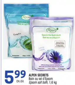 Uniprix ALPEN SECRETS Bain au sel d'Epsom/Epsom salt bath offer