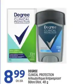 Uniprix DEGREE CLINICAL PROTECTION Antisudorifique/Antiperspirant Bâton/Stick offer