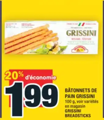 Super C BÂTONNETS DE PAIN GRISSINI | GRISSINI BREADSTICKS offer