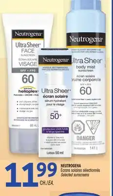 Uniprix NEUTROGENA Écrans solaires sélectionnés/Selected sunscreens offer