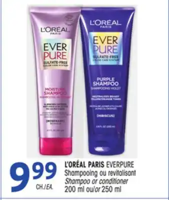 Uniprix L'ORÉAL PARIS EVERPURE Shampooing ou revitalisant/Shampoo or conditioner offer