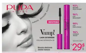 Uniprix PUPA Mascaras sélectionnés /Selected mascaras offer