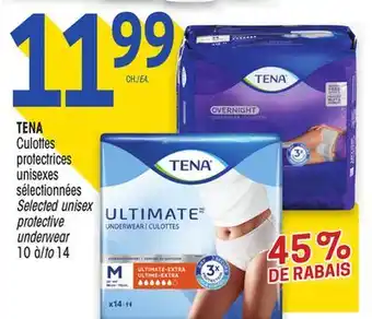 Uniprix TENA Culottes protectrices unisexes sélectionnées/Selected unisex protective underwear offer