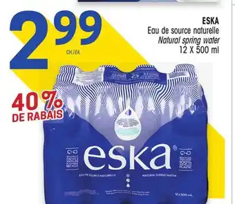 Uniprix ESKA Eau de source naturelle/Natural spring water offer