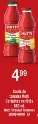 Provigo COULIS DE TOMATES MUTTI 680 ML offer