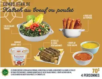 Marché Adonis COMBO IFTAR DE KABSEH AU BOEUF OU POULET offer