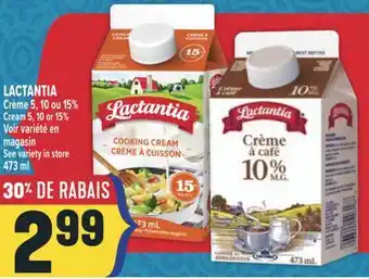 Marché Adonis LACTANTIA CRÈME 5, 10 OU 15% | CREAM 5, 10 OR 15% offer