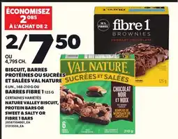 Provigo BISCUIT, BARRES PROTÉINES OU SUCRÉES ET SALÉES VAL NATURE, 6 UN., 148-210 G OU BARRES 1 125 G offer