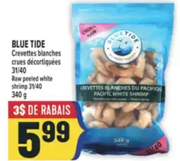 Marché Adonis BLUE TIDE CREVETTES BLANCHES CRUES DÉCORTIQUÉES 31/40 | RAW PEELED WHITE SHRIMP 31/40 offer