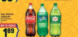 Marché Adonis COKE, SPRITE OU CANADA DRY Boissons gazeuses | COKE, SPRITE OR CANADA DRY Soft drinks offer