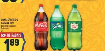 Marché Adonis COKE, SPRITE OU CANADA DRY Boissons gazeuses | COKE, SPRITE OR CANADA DRY Soft drinks offer