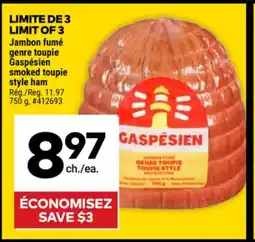 Giant Tiger Gaspésien Smoked Toupie Style Ham offer