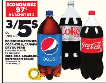 Provigo BOISSONS GAZEUSES COCA-COLA, CANADA DRY OU PEPSI, 2 L offer