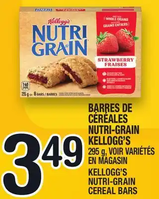 Marche Ami 334949 BARRES DE CÉRÉALES NUTRI‑GRAIN KELLOGG'S | KELLOGG'S NUTRI-GRAIN CEREAL BARS offer