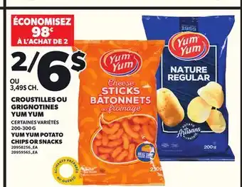 Provigo CROUSTILLES OU GRIGNOTINES YUM YUM, 200-300 G offer