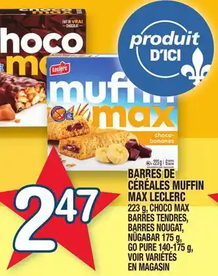 Marche Ami BARRES DE CÉRÉALES MUFFIN MAX LECLERC offer