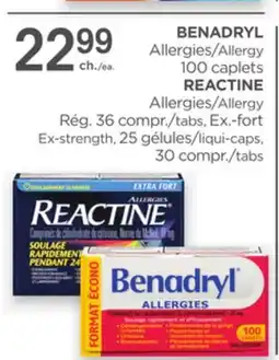 Proxim BENADRYL, REACTINE offer