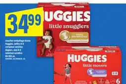 Maxi COUCHES EMBALLAGE ÉCONO HUGGIES, TAILLES N-8, 60-200 un offer