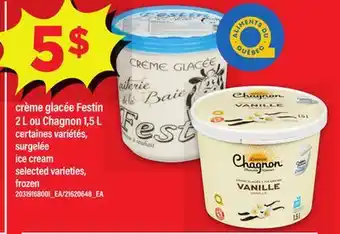 Maxi crème glacée Festin, 2L ou Chagnon, 1,5 L surgelée ice cream offer