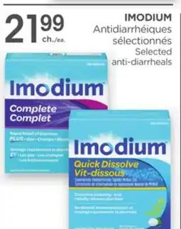 Proxim IMODIUM Selected anti-diarrheals offer