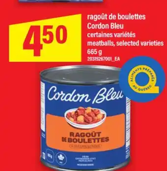 Maxi RAGOÛT DE BOULETTES CORDON, 665 g offer