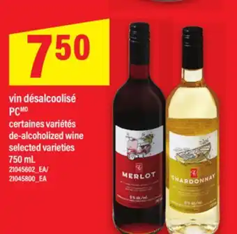 Maxi VIN DÉSALCOOLISÉ PC, 750 ML offer