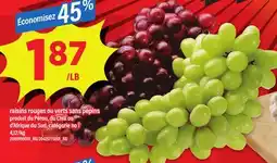 Maxi RAISINS ROUGES OU VERTS SANS PÉPINS offer