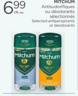 Proxim MITCHUM Selected antiperspirants or deodorants offer