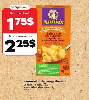 Maxi MACARONI AU FROMAGE ANNIE'S | MACARONI & CHEESE, 170 G offer