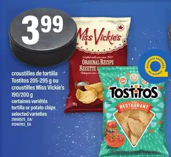 Maxi CROUSTILLES DE TORTILLA TOSTITOS 205-295 G OU CROUSTILLES MISS VICKIE'S, 190/200 G offer