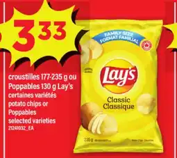 Maxi CROUSTILLES 177-235 G OU POPPABLES 130 G LAY'S │ POTATO CHIPS OR POPPABLES offer