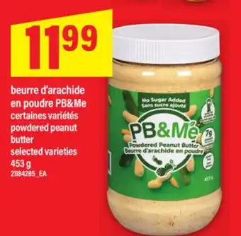 Maxi BEURRE D'ARACHIDE EN POUDRE PB&ME, 453 G offer