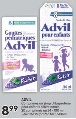 Brunet ADVIL Comprimés ou sirop d' ibuprofène pour enfants sélectionnés offer