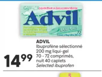 Brunet ADVIL Ibuprofène sélectionné 200 mg liqui-gel offer