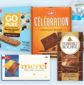 Brunet FERRERO, LECLERC, GO PURE, MERCI Chocolats, biscuits, barres de gruau offer