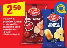 Maxi CROUSTILLES OU GRIGNOTINES YUM YUM │ POTATO CHIPS OR SNACKS, 170-300 g offer