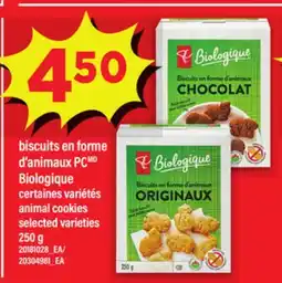 Maxi BISCUITS EN FORME D'ANIMAUX PCMD BIOLOGIQUE, 250 g offer