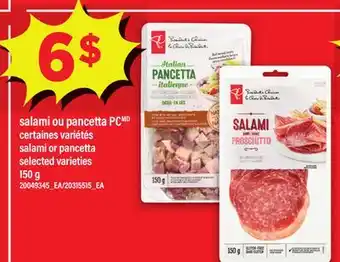 Maxi SALAMI OU PANCETTA PC, 150 G offer