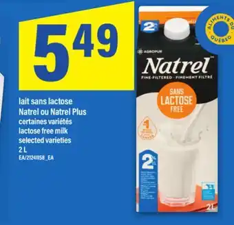 Maxi LAIT SANS LACTOSE NATREL OU NATREL PLUS, 2 L offer