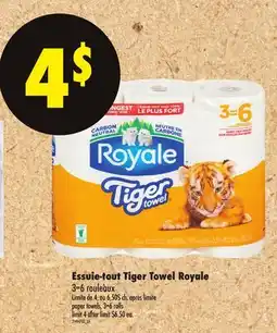 Maxi ESSUIE-TOUT TIGER TOWEL ROYALE, 3=6 rouleaux offer