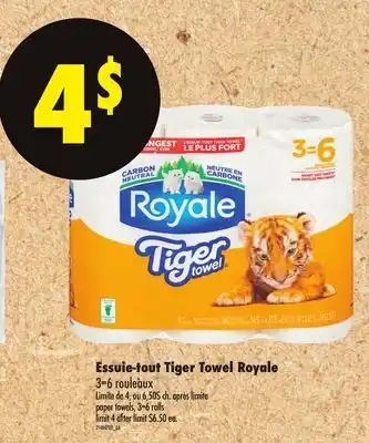 Maxi ESSUIE-TOUT TIGER TOWEL ROYALE, 3=6 rouleaux offer