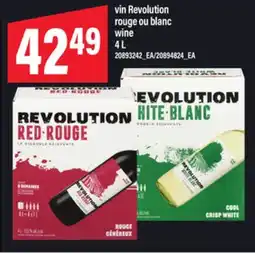 Maxi VIN REVOLUTION ROUGE OU BLANC WINE, 4 L offer