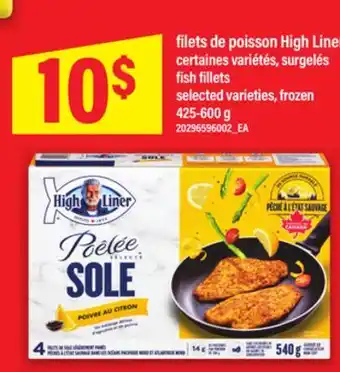 Maxi FILETS DE POISSON HIGH LINER, 425-600 G offer