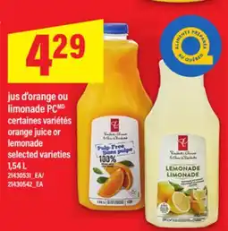 Maxi JUS D'ORANGE OU LIMONADE PCMD, 1,54 L offer