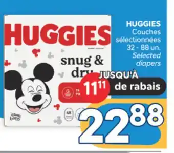 Brunet HUGGIES Couches sélectionnées offer