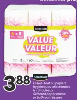 Brunet Selection Essuie-tout ou papiers hygiéniques sélectionnés 6 - 8 rouleaux offer